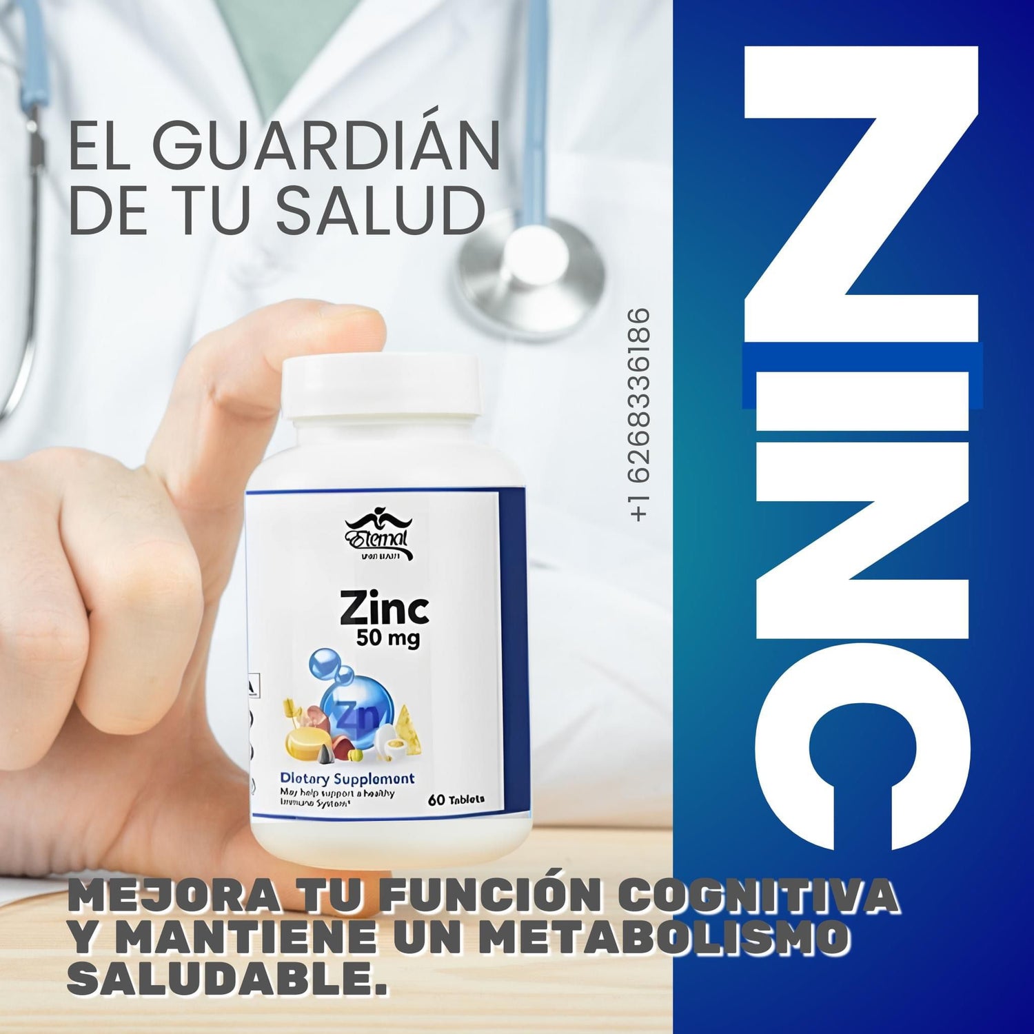 Zinc 50mg - El guardián de tu salud - 60 comprimidos