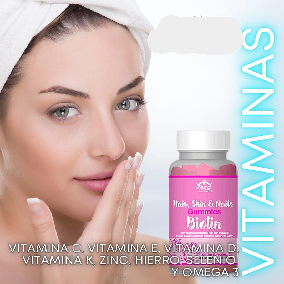 Gomitas de biotina para el cabello, la piel y las uñas - Eternal Spirit Beauty