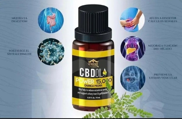 CBD Oil Power 15,000 with Chanca Piedra - Eternal Spirit Beauty - 0.33 fl oz