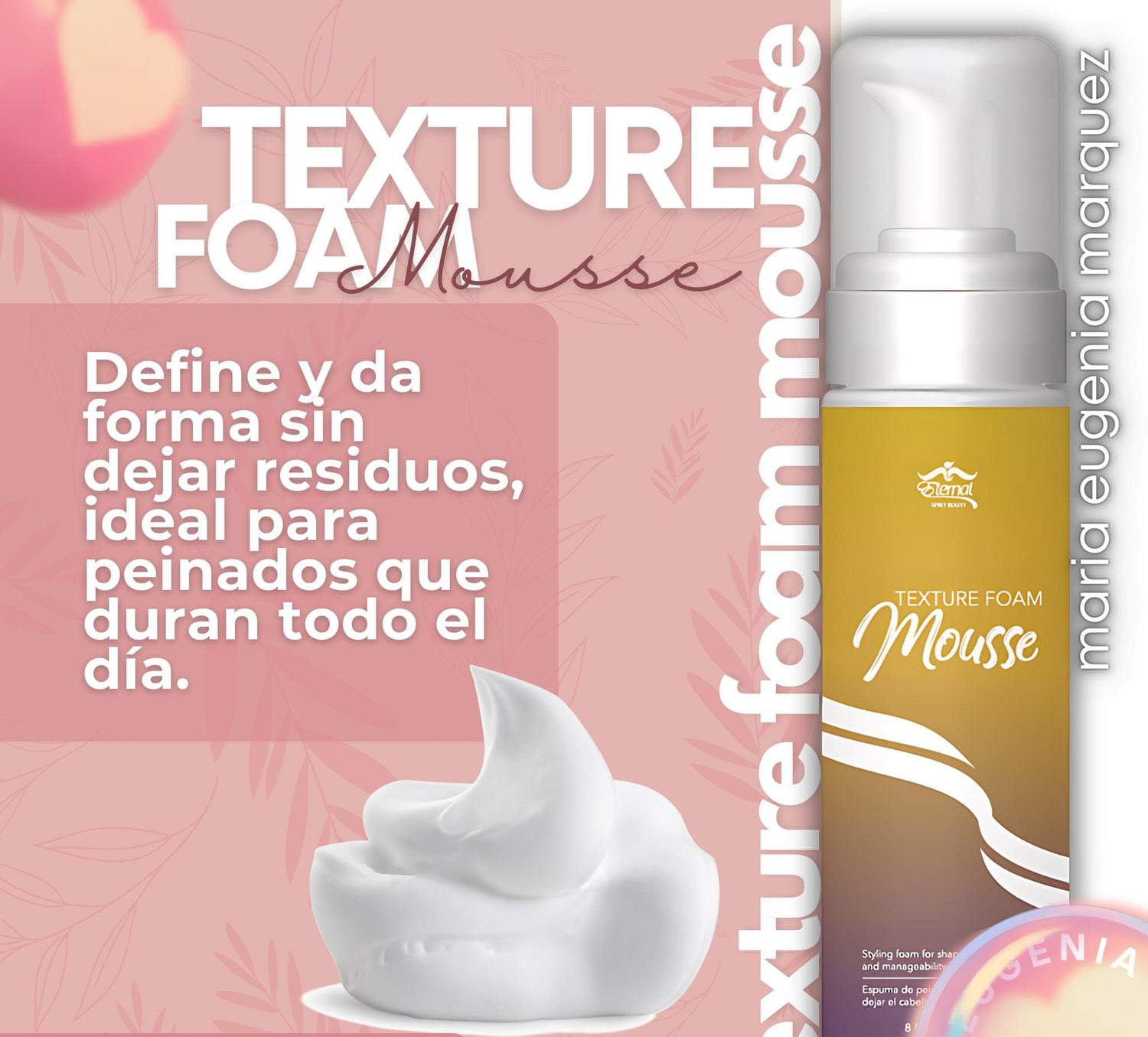 Mousse texturizada en espuma de 8 oz